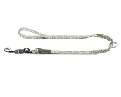 Smycze dla psów - Hunter SMYCZ PRZEPINANA DLA PSA CONVENIENCE REFLECT GLOW LEOPARD BIAŁA dł 200 szer 1,5cm - miniaturka - grafika 1