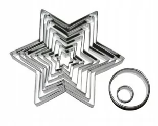 Zestaw Foremki Metalowe Choinka Z Ciastek 3D 10Szt - Formy do ciast - miniaturka - grafika 1