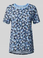 Koszulki i topy damskie - T-shirt o kroju comfort fit z czystej bawełny ze wzorem na całej powierzchni - miniaturka - grafika 1