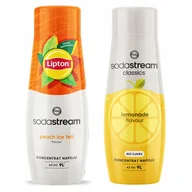 Syropy i koncentraty owocowe - 2x Syrop Sodastream Lipton Ice Tea Peach Brzoskwinia + Lemoniada Bez Cukru - miniaturka - grafika 1