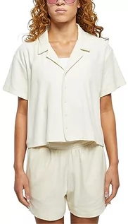 Koszule damskie - Urban Classics Damska koszula Ladies Towel Resort Shirt palewhite 4XL, palewhite, 4XL - grafika 1