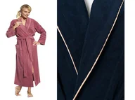 Szlafroki damskie - Duży Szlafrok damski DO SZPITALA SANATORIUM SPA 3XL XXXL Granat - miniaturka - grafika 1