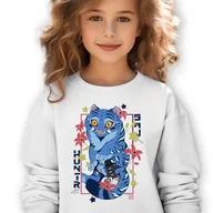 Bluzy dla dziewczynek - Bluza Dziecięca Biała DERPY KPOP Do Przedszkola K-pop Muzyka Wz Rozm 152 cm - miniaturka - grafika 1