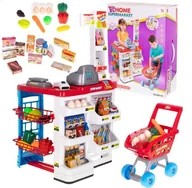 Zabawy w naśladowanie dorosłych - KIK Super market sklep kasa fiskalna + wózek - miniaturka - grafika 1