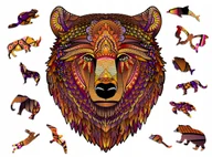 Puzzle - Puzzle Drewniane Premium 3D Układanka dla dorosłych Niedźwiedź XL Zwierzęta Adawoo - idealne na prezent na Święta, Urodziny, Imieniny, Walentynki - miniaturka - grafika 1
