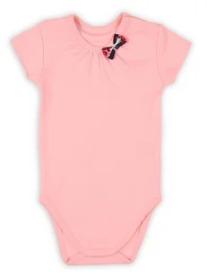 Niemowlęce body z krótkim rękawem różowe Nicol,r.74 - Body dla niemowląt - miniaturka - grafika 1