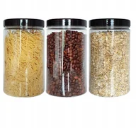 Pojemniki kuchenne - 3 szt. POJEMNIK plastikowy słoik na żywność 1250ml do przechowywania 1,25L - miniaturka - grafika 1