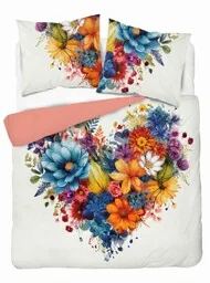 Detexpol Pościel bawełniana 160x200 5120A biała wielokolorowa Holland Home 33 - Pościel - miniaturka - grafika 1