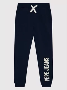 Spodnie i spodenki dla chłopców - Pepe Jeans Spodnie dresowe Jack PB210602 Granatowy Regular Fit - grafika 1