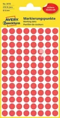 Etykiety do drukarek - Avery Zweckform Kolorowe kółka do zaznaczania Zweckform 416etyk./op. 8mm czerwone PROMOCJA! AVE-3010 - miniaturka - grafika 1