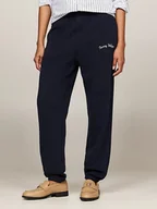 Spodnie sportowe damskie - Spodnie dresowe damskie z wysokim stanem Tommy Hilfiger WW0WW42718-DW5 L Granatowe (8720636768991) - miniaturka - grafika 1