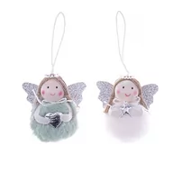 Wielkanoc - Zawieszki aniołki 2szt. miętowe - miniaturka - grafika 1
