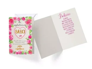 Karnet Babcia - Kukartka - Kartki okolicznościowe i zaproszenia - miniaturka - grafika 1