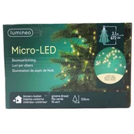 Oświetlenie świąteczne - Oświetlenie choinkowe Lumineo Micro LED z 672 diodami LED zielono-białe 210cm - miniaturka - grafika 1