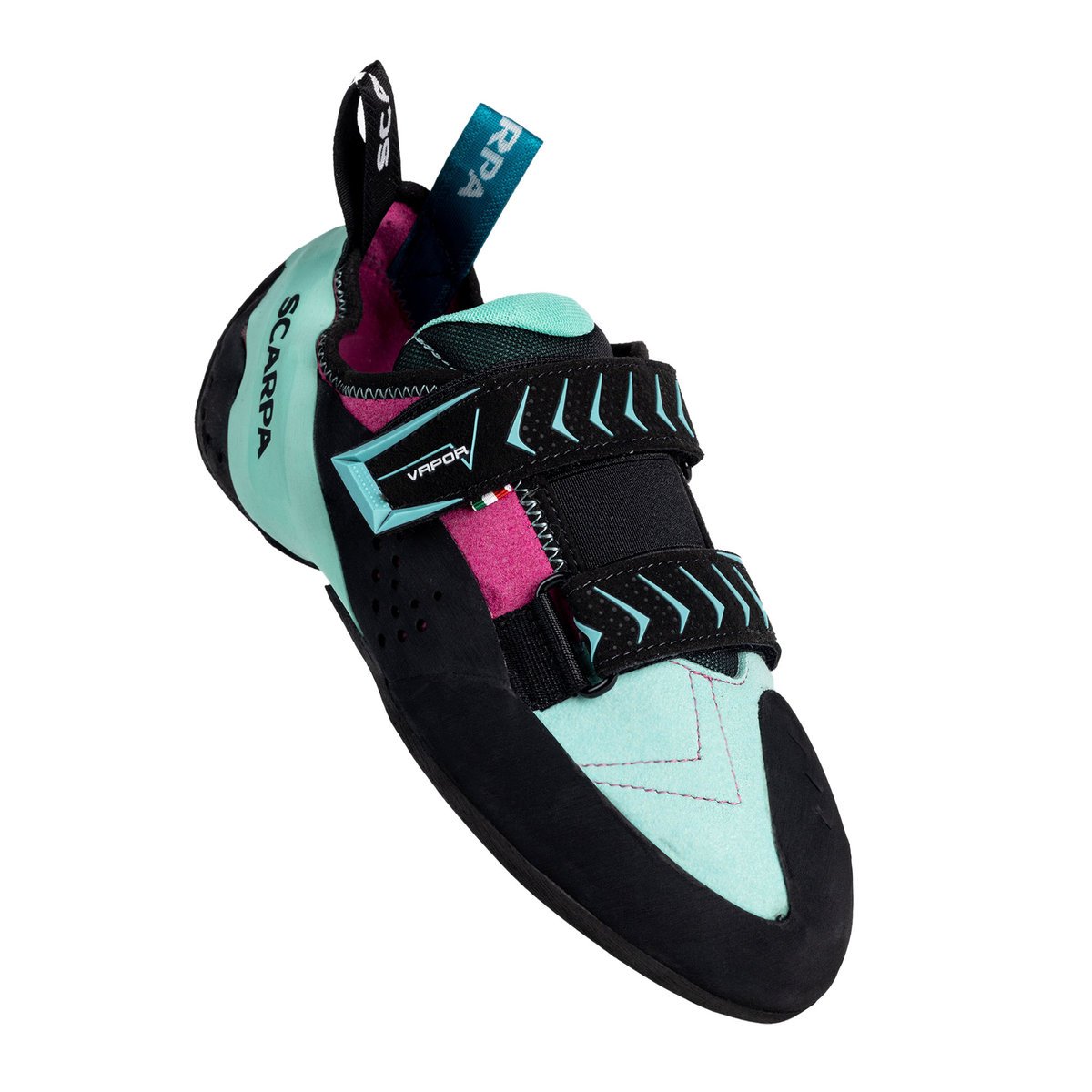 Scarpa Vapor V But wspinaczkowy Kobiety, dahlia/aqua EU 35 2021 Buty wspinaczkowe na rzepy 70040-L-474-35