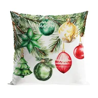 Bombki - Poszewka świąteczna dekoracyjna 40x40 Velvet Bombki - miniaturka - grafika 1