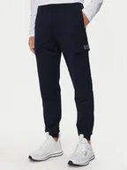 Spodnie sportowe męskie - EA7 Emporio Armani Spodnie dresowe 8NPP67 PJVRZ 0562 Granatowy Regular Fit - miniaturka - grafika 1