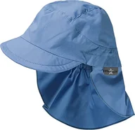 Czapki damskie - Sterntaler Unisex dziecięca czapka z daszkiem z ochroną karku, bez tasiemek do wiązania czapka dziecięca, aksamitny niebieski, 49 - miniaturka - grafika 1