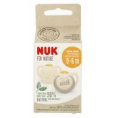 Smoczki uspokajające - Nuk Smoczek uspokajający lateksowy 0-6m For Nature popiel 10726081 2 szt. - miniaturka - grafika 1