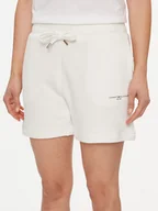 Spodenki damskie - Tommy Hilfiger Szorty sportowe 1985 WW0WW38348 Écru - miniaturka - grafika 1