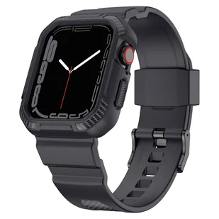 Kingxbar CYF106 2w1 pasek Apple Watch SE, 8, 7, 6, 5, 4, 3, 2, 1 (41, 40, 38 mm) z wbudowanym etui szary - Akcesoria do smartwatchy - miniaturka - grafika 1