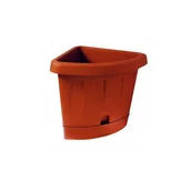 Donice - Bama Doniczka narożna ze spodkiem Victoria terracota, 40 x 54 x 45 cm - miniaturka - grafika 1