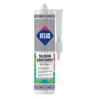 Silikony - Silikon sanitarny SILTON S 203 stalowy 280 ml Atlas - miniaturka - grafika 1