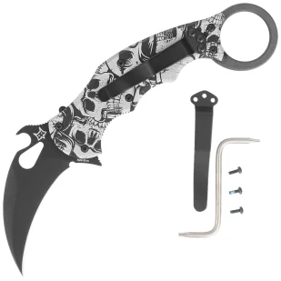 Nóż składany Fox The End Karambit Black Aluminium, Black N690Co (FX-599 ALB-3) - Noże - miniaturka - grafika 1