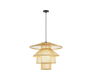 Immax 08255L - Żyrandol na lince PINCHOS 1xE27/40W/230V śr. 50 cm bambus - Lampy sufitowe - miniaturka - grafika 1