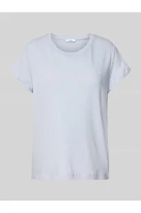 T-shirt z prążkowanym, okrągłym dekoltem model MEGAN - Pepe Jeans - Koszulki i topy damskie - miniaturka - grafika 1
