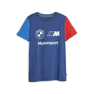 Odzież sportowa dziecięca - Koszulka BMW M Motorsport Essentials Logo PUMA Pro Blue M Color - miniaturka - grafika 1