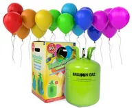 Balony i akcesoria - Zestaw do samodzielnego napełniania 50 balonów helem - butla + balony + wstążki. - miniaturka - grafika 1