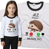 Piżamy dla dziewczynek - Piżama dziecięca Muszę Iść Jeż Dzwoni Jeżyk 110/116 - VoloDonum - miniaturka - grafika 1