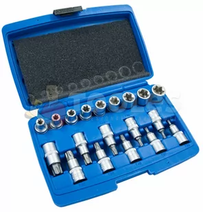 Klucze nasadowe TORX BITY 1/2 E-TORX 19el SILVER - Klucze i nasadki - miniaturka - grafika 1