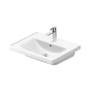 Umywalki - Duravit D-Neo Umywalka meblowa 60x48 cm z otworem na baterię biała Alpin 2367600000 - miniaturka - grafika 1