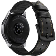 Akcesoria do smartwatchy - SKÓRZANY PASEK DO SAMSUNG GEAR S3 / GALAXY WATCH 46MM / HUAWEI GT 2 46MM / GT 2 PRO / GT 3 46MM / REALME WATCH S / S PRO / XIAOMI MI WATCH - miniaturka - grafika 1