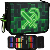 Piórniki - Piórnik z wyposażeniem jednokomorowy dla chłopca, 533390 Starpak, Minecraft, zielony - miniaturka - grafika 1