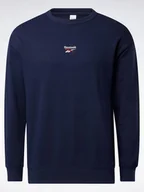 Bluzy męskie - REEBOK - BLUZA MĘSKA - CL SV CREW HS7146 granatowa - miniaturka - grafika 1