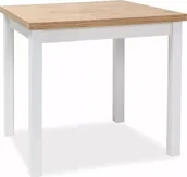 Stoły - STÓŁ ADAM DĄB LANCELOT / BIAŁY MAT 80x80 - miniaturka - grafika 1