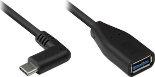 Kabel USB Alcasa USB-C - USB-A 0.1 m Czarny (2811-OTGW) - Kable USB - miniaturka - grafika 1