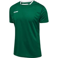 Koszulki męskie - Hummel HmlAuthentic Poly Jersey koszulka męska S/S zielony Evergreen S 204919-6140 - miniaturka - grafika 1