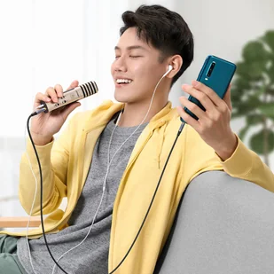 Ugreen kabel przewód AUX mini jack 3.5mm (męski) - mini jack 3,5mm (męski) 2m czarny (AV183) - Etui i futerały do telefonów - miniaturka - grafika 6