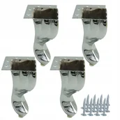 Meble modułowe i akcesoria - 4 x Nóżka meblowa Ludwik srebrna wysokość 14.5 cm - miniaturka - grafika 1