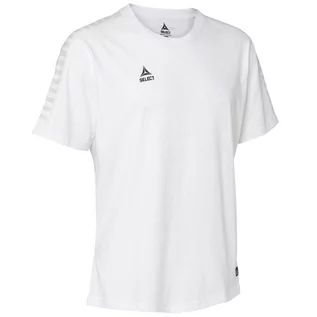 Koszulki sportowe męskie - Koszulka piłkarska bawełniana męska Select T-shirt TORINO biała - grafika 1