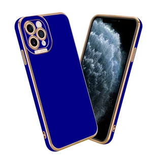 Etui Do Apple iPhone 11 PRO Porkowiec w Glossy Niebieski - Różowe Złoto Ochrona kamery Obudowa Case Cover TPU Cadorabo - Etui i futerały do telefonów - miniaturka - grafika 1