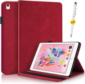 Etui do tabletów - ETUI DO APPLE IPAD 11 SKÓRA EKO CZERWONE Z KLAPKĄ OCHRONNE TRWAŁE +RYSIK - miniaturka - grafika 1