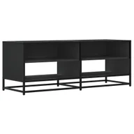 Szafki RTV - vidaXL Szafka pod TV czarna 120,5x40x46 cm materiał drewnopochodny i metal - miniaturka - grafika 1