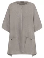 Swetry damskie - ApartFashion Damski strój APART dziergany jako kardigan z oddzielnym kołnierzem szalowym, szary, normalny, szary, L - miniaturka - grafika 1