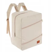 Plecaki - PLECAK 40x30x20cm BAGAŻ PODRĘCZNY WIZZAIR RYANAIR BEŻOWY DO SAMOLOTU SKOSY - miniaturka - grafika 1