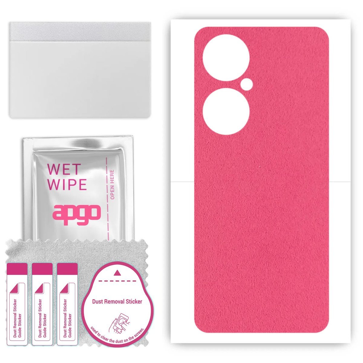 Folia naklejka skórka strukturalna na TYŁ Zamsz do Huawei Nova 11i - Zamsz Różowy - apgo SKINS